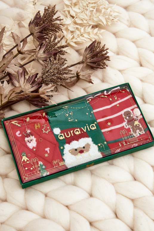 Komplektā 3 pāri svētku zeķu Komplektā 3 pāri svētku zeķu