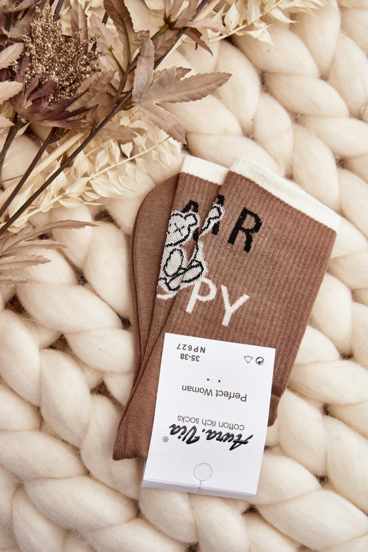 Zeķes ar uzrakstu I m brown Zeķes ar uzrakstu I m brown