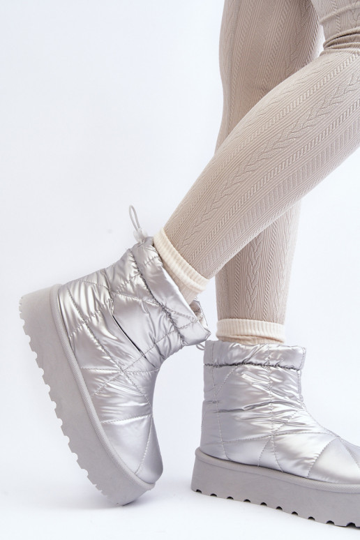 sniega apavi ar platformu Sudraba krāsas Fionia sniega apavi ar platformu Sudraba krāsas Fionia