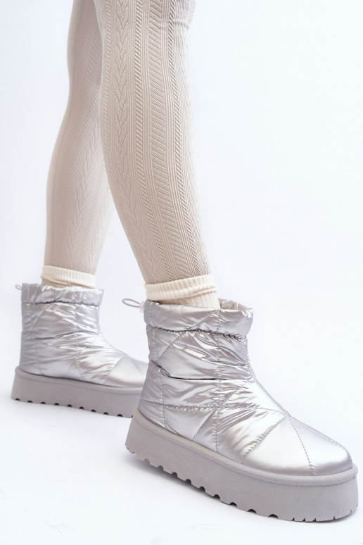 sniega apavi ar platformu Sudraba krāsas Fionia sniega apavi ar platformu Sudraba krāsas Fionia