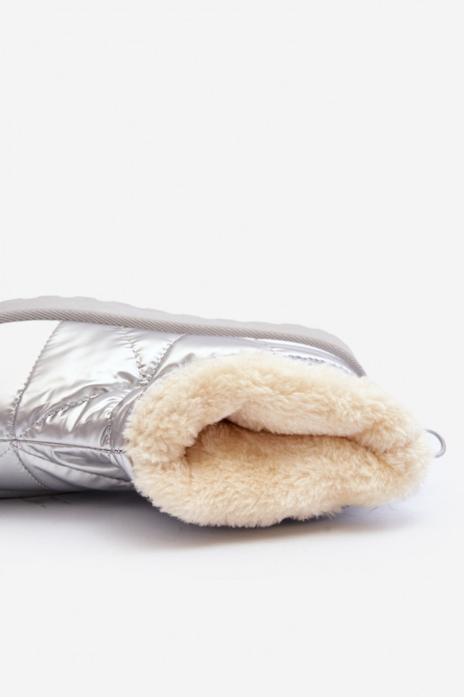 sniega apavi ar platformu Sudraba krāsas Fionia sniega apavi ar platformu Sudraba krāsas Fionia