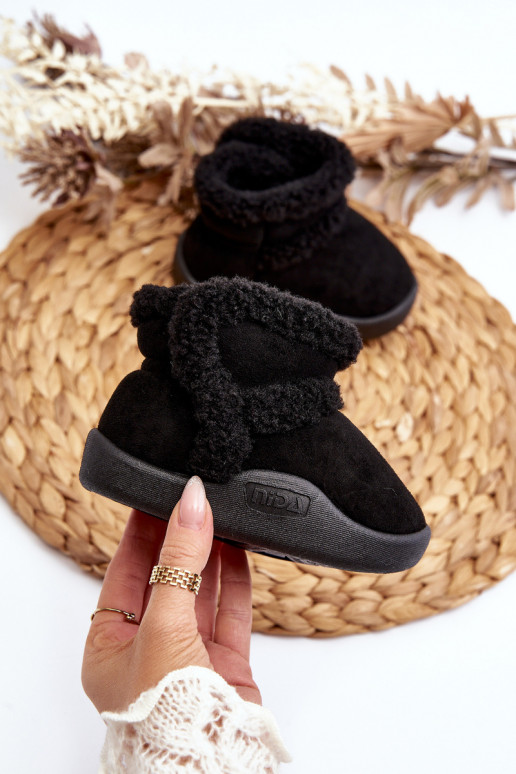 Sniega apavi ar lipīgām aizdarēm melnas krāsas Unitia Sniega apavi ar lipīgām aizdarēm melnas krāsas Unitia