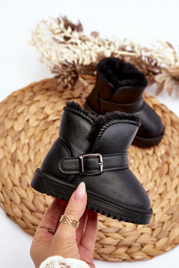 Bērnu apavi Eko sniega apavi ar siksniņām melnas krāsas Orinor 2