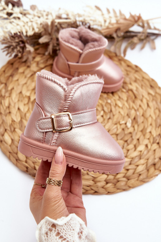 Bērnu apavi Eko sniega apavi ar siksniņām Rozā krāsas Orinor Bērnu apavi Eko sniega apavi ar siksniņām Rozā krāsas Orinor