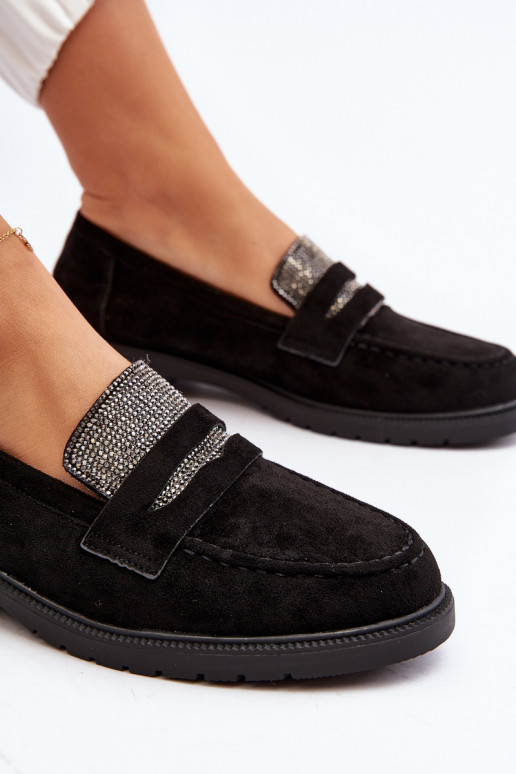 Dekorētas Mokasīni melnas krāsas Dananei Dekorētas Mokasīni melnas krāsas Dananei