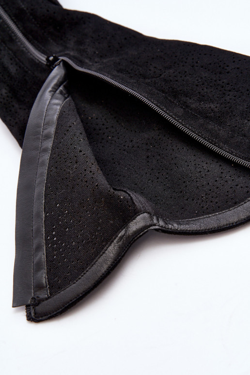 S.Barski HY66-132 sieviešu garie zābaki melnas krāsas S.Barski HY66-132 sieviešu garie zābaki melnas krāsas