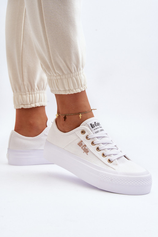 Sieviešu apavi ar platformu Lee Cooper LCW-24-31-2725 baltas krāsas