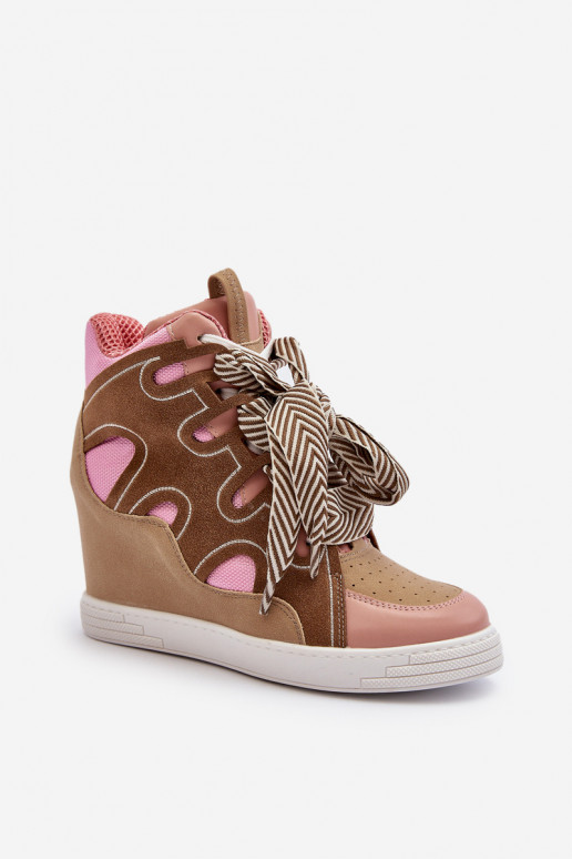 Sneakers modeļa apavi Rozā krāsas Leoppa Sneakers modeļa apavi Rozā krāsas Leoppa