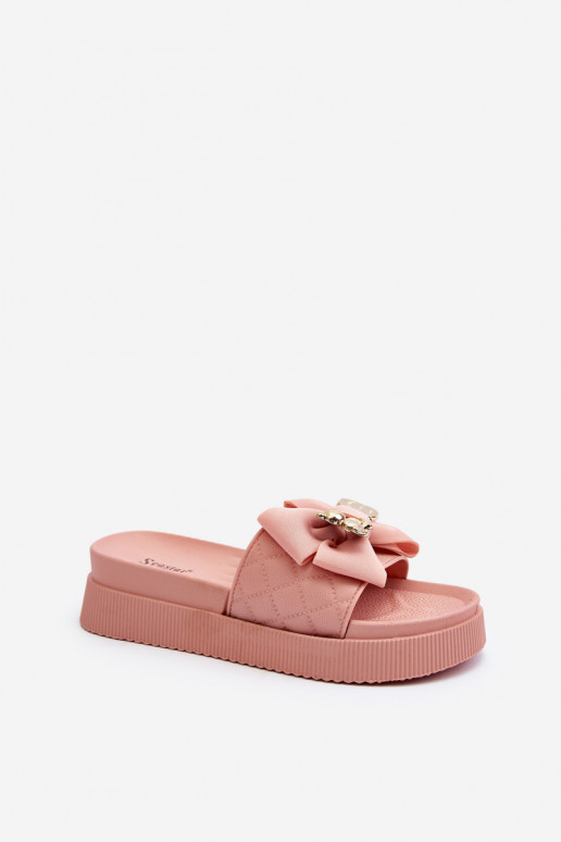 Sieviešu flip-Flops ar banti un rotaļu lācīti, rozā Katterina Sieviešu flip-Flops ar banti un rotaļu lācīti, rozā Katterina