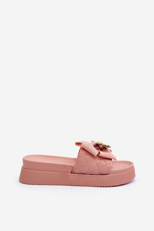 Sieviešu flip-Flops ar banti un rotaļu lācīti, rozā Katterina Sieviešu flip-Flops ar banti un rotaļu lācīti, rozā Katterina