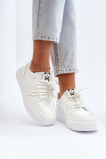 Sneakers modeļa apavi Eko baltas krāsas Avanalis 2