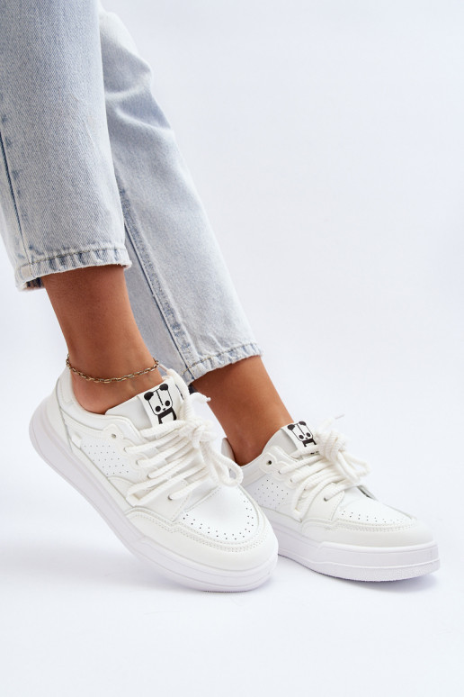 Sneakers modeļa apavi Eko baltas krāsas Avanalis Sneakers modeļa apavi Eko baltas krāsas Avanalis