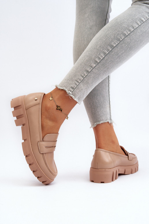 Mokasīni smilšu krāsas Seravisa