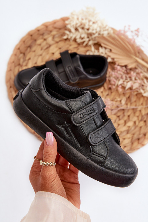 Bērnu brīvā laika apavi ar lipīgām aizdarēm Big Star NN374006 melnas krāsas