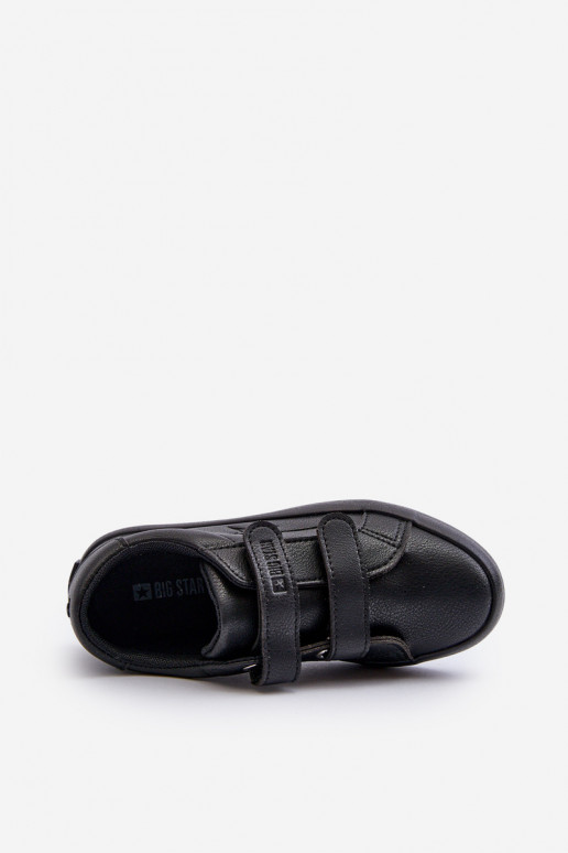 Bērnu brīvā laika apavi ar lipīgām aizdarēm Big Star NN374006 melnas krāsas