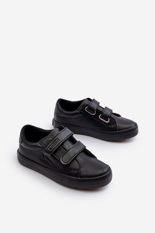 Bērnu brīvā laika apavi ar lipīgām aizdarēm Big Star NN374006 melnas krāsas
