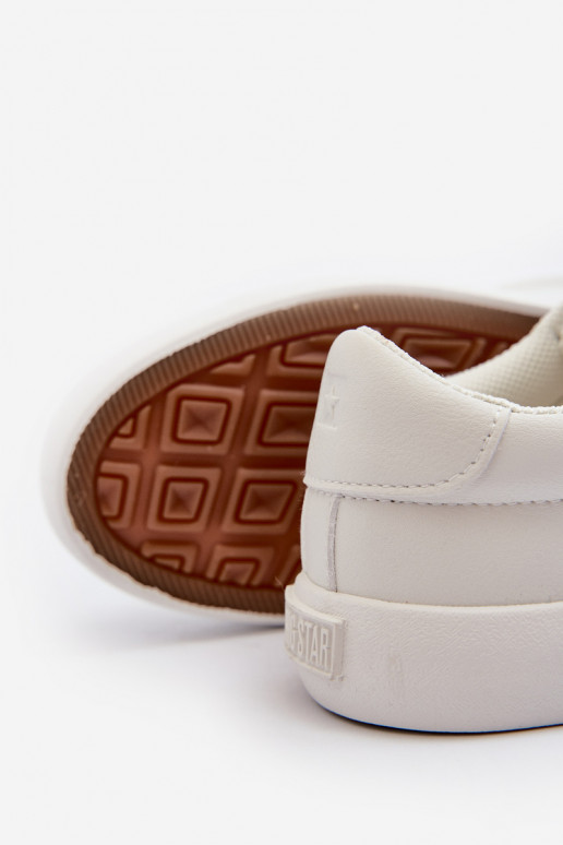 Bērnu brīvā laika apavi ar lipīgām aizdarēm Big Star NN374007 baltas krāsas