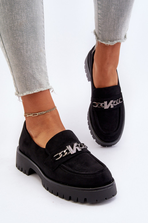 Zamšādas mokasīni ar ornamentiem melnas krāsas Loraleima Zamšādas mokasīni ar ornamentiem melnas krāsas Loraleima