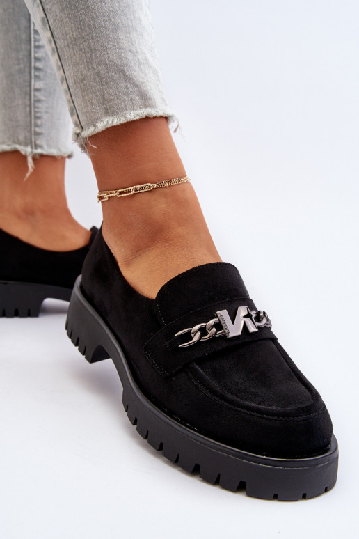 Zamšādas mokasīni ar ornamentiem melnas krāsas Loraleima Zamšādas mokasīni ar ornamentiem melnas krāsas Loraleima