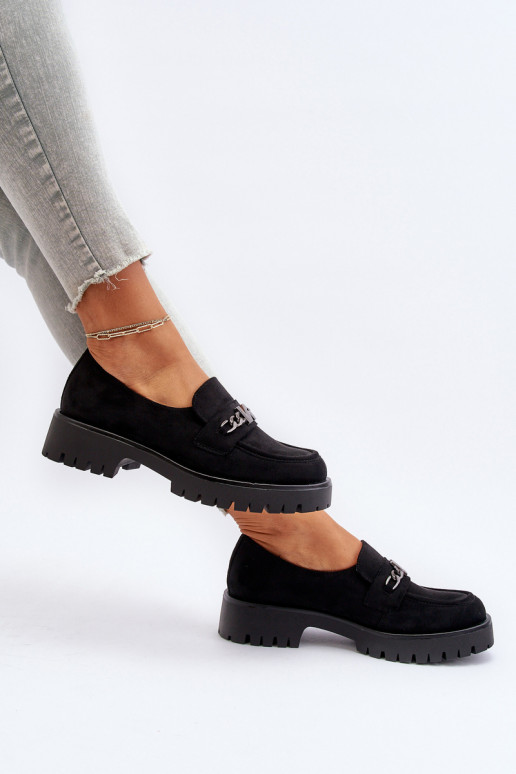 Zamšādas mokasīni ar ornamentiem melnas krāsas Loraleima Zamšādas mokasīni ar ornamentiem melnas krāsas Loraleima