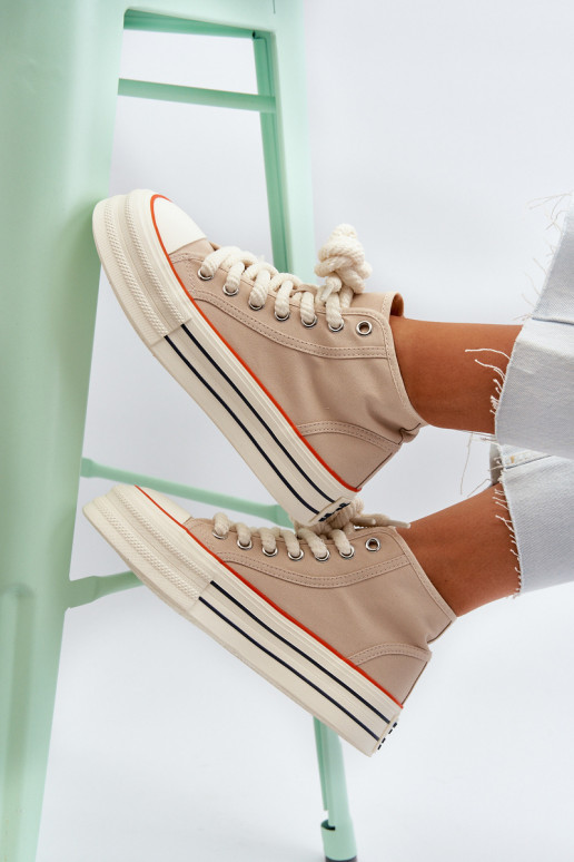 sieviešu puszābaki ar platformu smilšu krāsas Aineri