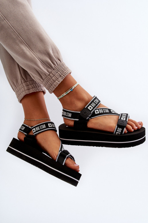 Sieviešu basenes ar platformu Big Star NN274A525 melnas krāsas