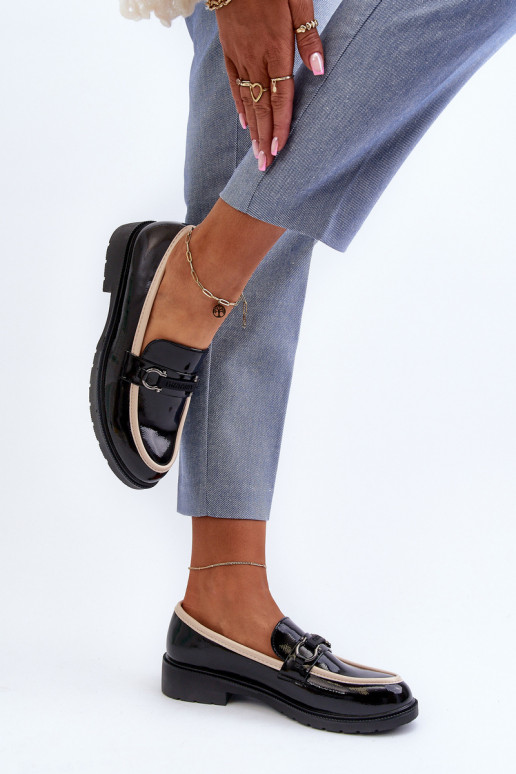 Sieviešu apavi Mokasīni S.Barski HY336A melnas krāsas Sieviešu apavi Mokasīni S.Barski HY336A melnas krāsas