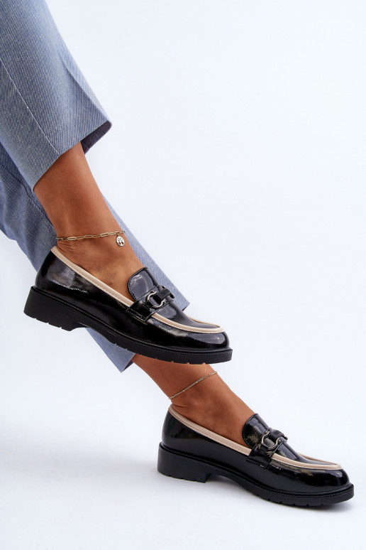 Sieviešu apavi Mokasīni S.Barski HY336A melnas krāsas Sieviešu apavi Mokasīni S.Barski HY336A melnas krāsas