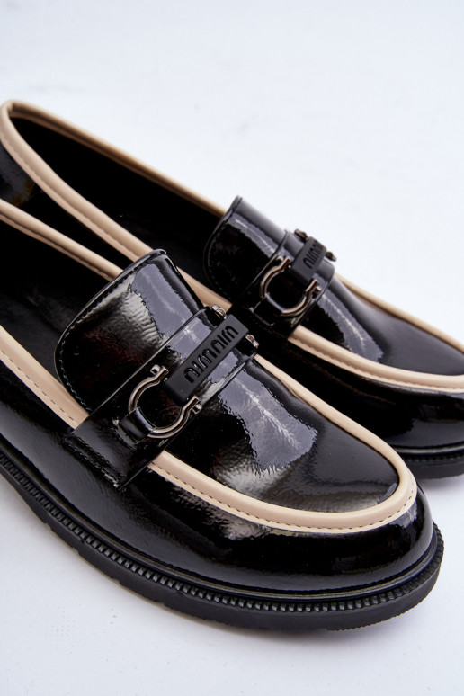 Sieviešu apavi Mokasīni S.Barski HY336A melnas krāsas Sieviešu apavi Mokasīni S.Barski HY336A melnas krāsas