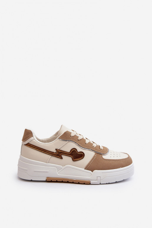 Sneakers modeļa apavi ar platformu smilšu krāsas Zeparine Sneakers modeļa apavi ar platformu smilšu krāsas Zeparine