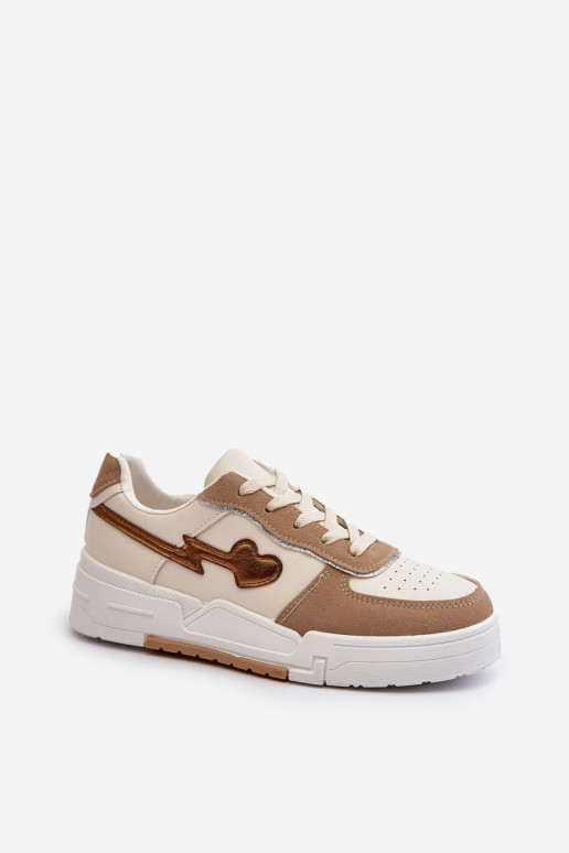 Sneakers modeļa apavi ar platformu smilšu krāsas Zeparine Sneakers modeļa apavi ar platformu smilšu krāsas Zeparine