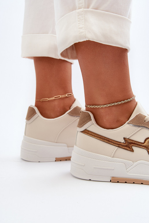 Sneakers modeļa apavi ar platformu smilšu krāsas Zeparine Sneakers modeļa apavi ar platformu smilšu krāsas Zeparine