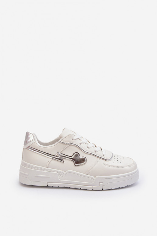 Sneakers modeļa apavi ar platformu baltas krāsas Zeparine