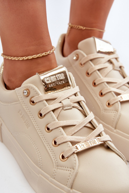 Sneakers modeļa apavi Big Star NN274210 smilšu krāsas Sneakers modeļa apavi Big Star NN274210 smilšu krāsas
