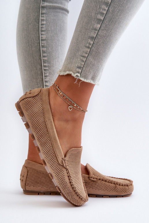 Eleganti zamšādas lauferi smilšu krāsas Ranica