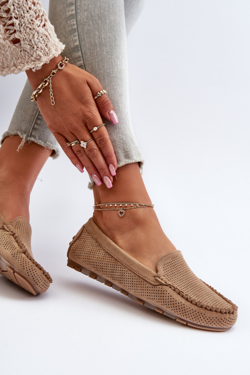 Eleganti zamšādas lauferi smilšu krāsas Ranica