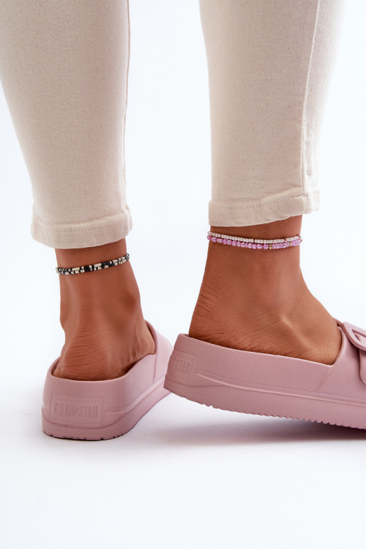 Vieglas čības ar platformu ar sprādzēm Big Star NN274A663 Rozā krāsas