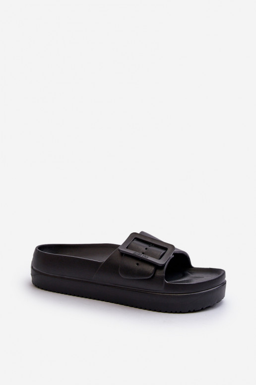 Vieglas čības ar platformu ar sprādzēm Big Star NN274A662 melnas krāsas