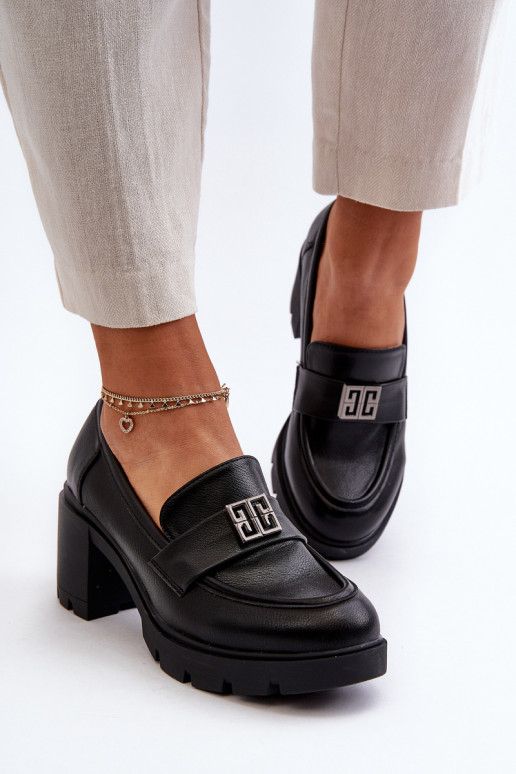 apavi ar ornamentiem melnas krāsas Ranunca