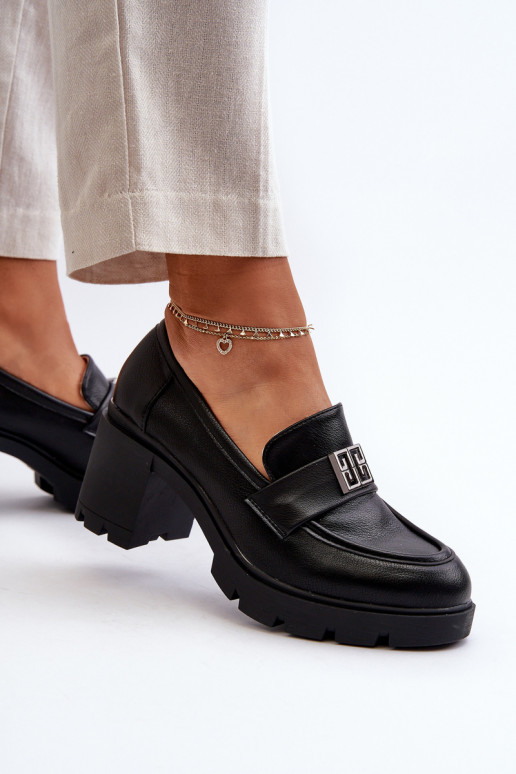 apavi ar ornamentiem melnas krāsas Ranunca