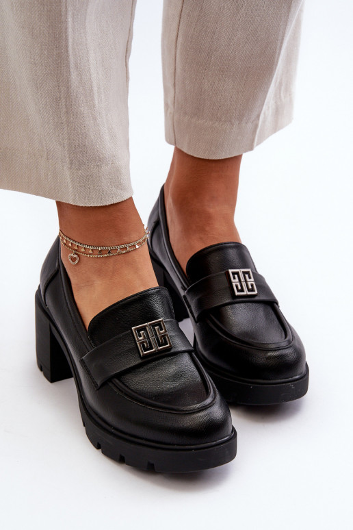 apavi ar ornamentiem melnas krāsas Ranunca