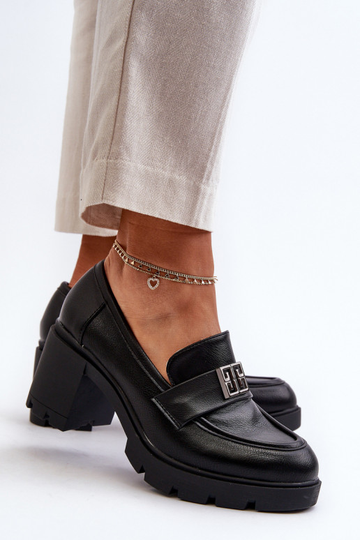 apavi ar ornamentiem melnas krāsas Ranunca