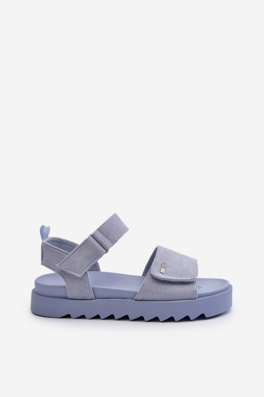 Zamšādas basenes ar platformu Big Star NN274706 Zilas krāsas