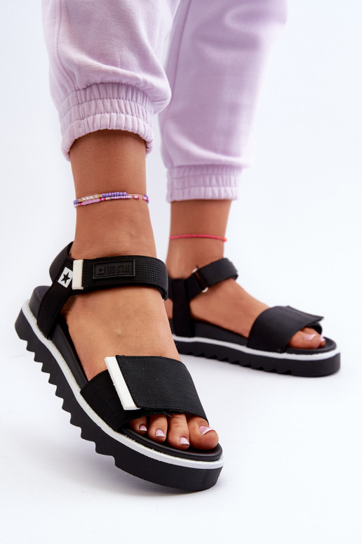 Sieviešu basenes ar platformu Big Star NN274778 melnas krāsas