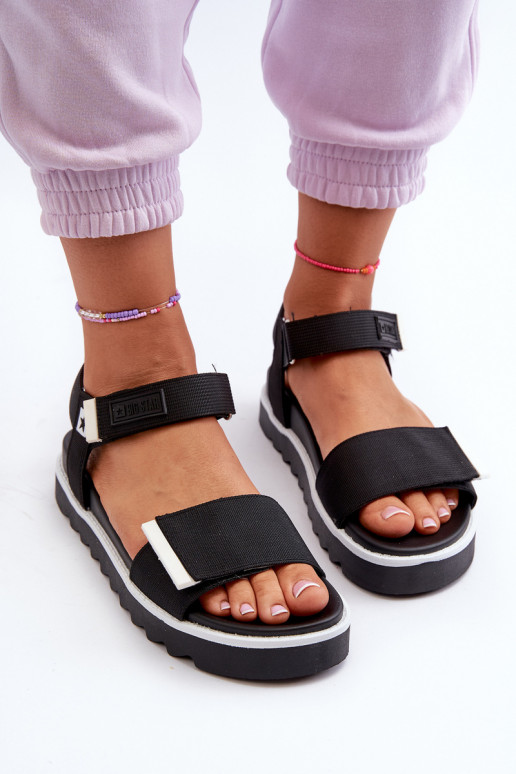 Sieviešu basenes ar platformu Big Star NN274778 melnas krāsas