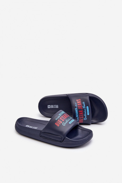 Vieglas čības uz pirksta Čības Bērnu apavi Big Star NN374516 tumši zilas krāsas Vieglas čības uz pirksta Čības Bērnu apavi Big Star NN374516 tumši zilas krāsas