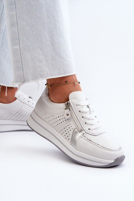     modeļa apavi ar platformu baltas krāsas Ligustra