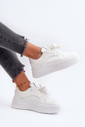 Sneakers modeļa apavi ar platformu baltas krāsas Vhisper 2