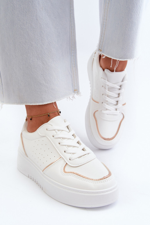 Sneakers modeļa apavi ar platformu baltas krāsas Tessama Sneakers modeļa apavi ar platformu baltas krāsas Tessama