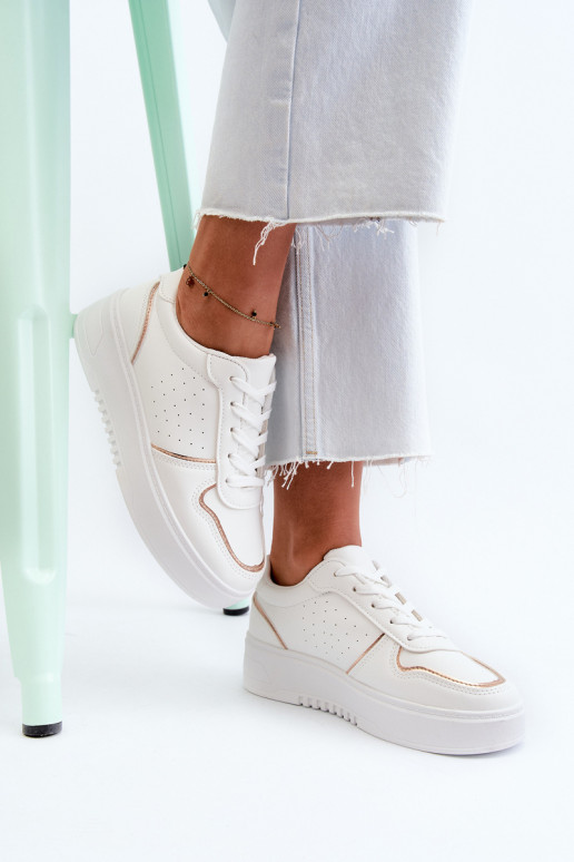 Sneakers modeļa apavi ar platformu baltas krāsas Tessama